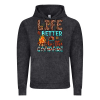 Vintage Black life is better by the campfire Vintage Hoodie - JahusDesignShop