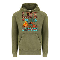 Vintage Olive life is better by the campfire Vintage Hoodie - JahusDesignShop