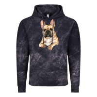 Cloud Black french bulldog sitting Vintage Hoodie - RanaPortraitStore