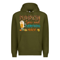 Army Green pumpkin spice and everything nice Premium Hoodie - BundleAndBundleShop