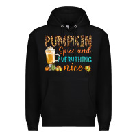 Black pumpkin spice and everything nice Premium Hoodie - BundleAndBundleShop