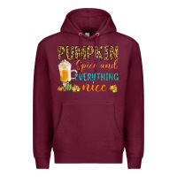 Burgundy pumpkin spice and everything nice Premium Hoodie - BundleAndBundleShop