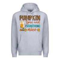 Heather Grey pumpkin spice and everything nice Premium Hoodie - BundleAndBundleShop