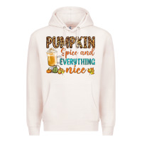 Pale Pink pumpkin spice and everything nice Premium Hoodie - BundleAndBundleShop