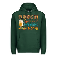 Sports Green pumpkin spice and everything nice Premium Hoodie - BundleAndBundleShop