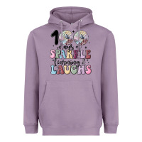 Lavender 100 days of sparkle learning and laugh faux sequin Heavyweight Hoodie - MaliasSmallBusiness