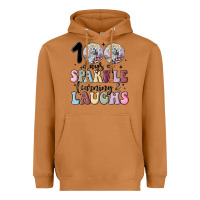 Meerkat 100 days of sparkle learning and laugh faux sequin Heavyweight Hoodie - MaliasSmallBusiness