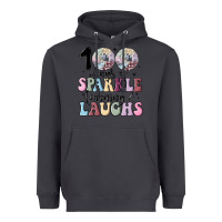 Smoke 100 days of sparkle learning and laugh faux sequin Heavyweight Hoodie - MaliasSmallBusiness