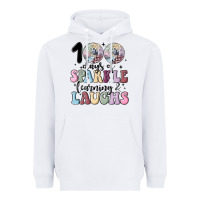 White 100 days of sparkle learning and laugh faux sequin Heavyweight Hoodie - MaliasSmallBusiness