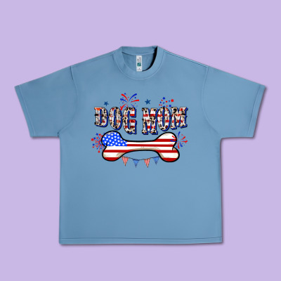 4th Of July Dog Mom Urban Heavy Tee Designed By Cowgirlartshop