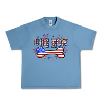 Pebble Blue 4th of July Dog Mom Urban Heavy Tee - CowGirlArtShop
