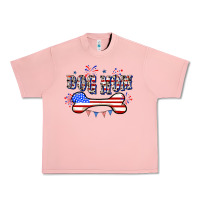 Salmon 4th of July Dog Mom Urban Heavy Tee - CowGirlArtShop