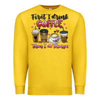 Lemon first i drink coffee then i do things Premium Sweatshirt - MaliasSmallBusiness