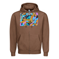 Chestnut easter butterfly with glitter and cowhide  background Zipper Hoodie - Artiststas