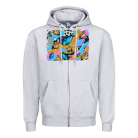 Heather Grey easter butterfly with glitter and cowhide  background Zipper Hoodie - Artiststas