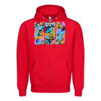 Red easter butterfly with glitter and cowhide  background Zipper Hoodie - Artiststas