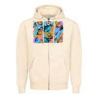 Sandshell easter butterfly with glitter and cowhide  background Zipper Hoodie - Artiststas