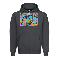 Smoke easter butterfly with glitter and cowhide  background Zipper Hoodie - Artiststas