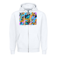 White easter butterfly with glitter and cowhide  background Zipper Hoodie - Artiststas