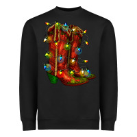 Black christmas western boots with lights Heavyweight Sweatshirt - RanaPortraitStore