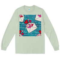 Matcha valentines day envelope with hearts Long Sleeve Tee - BundleAndBundleShop