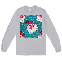 Moon Dust valentines day envelope with hearts Long Sleeve Tee - BundleAndBundleShop
