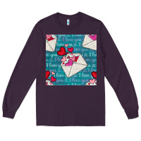 Valentines Day Envelope With Hearts Long Sleeve Tee | Teevron