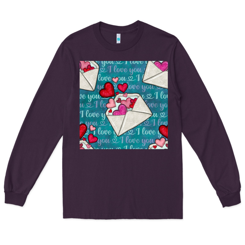 Valentines Day Envelope With Hearts Long Sleeve Tee by BundleAndBundleShop | Teevron