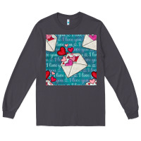 Smoke valentines day envelope with hearts Long Sleeve Tee - BundleAndBundleShop
