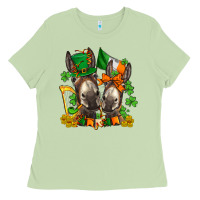 Matcha st patricks donkeys with  shamrocks Ladies Tee - AdoDesignShop