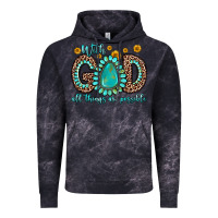 Cloud Black with god all things are possible gemstone Vintage Hoodie - Zillion Design Studio