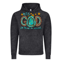 Vintage Black with god all things are possible gemstone Vintage Hoodie - Zillion Design Studio
