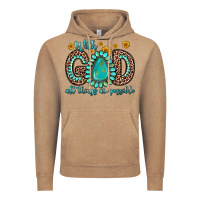 Vintage Coffee with god all things are possible gemstone Vintage Hoodie - Zillion Design Studio