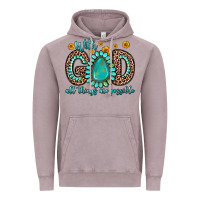 Vintage Zinc with god all things are possible gemstone Vintage Hoodie - Zillion Design Studio