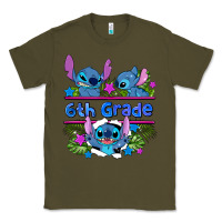 Army Green preview flower stitch 6 th grade Classic Tee - AdoDesignShop