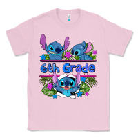 Bubblegum Pink preview flower stitch 6 th grade Classic Tee - AdoDesignShop