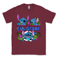 Burgundy preview flower stitch 6 th grade Classic Tee - AdoDesignShop