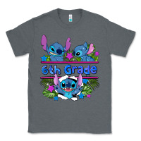 Charcoal Heather preview flower stitch 6 th grade Classic Tee - AdoDesignShop