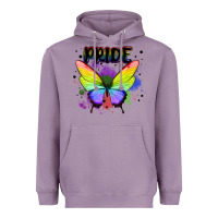 Lavender rainbow butterfly pride lgbtq Heavyweight Hoodie - MaliasSmallBusiness