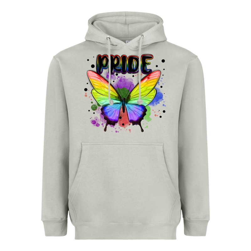 Rainbow Butterfly Pride Lgbtq Heavyweight Hoodie by MaliasSmallBusiness | Teevron