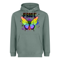 Sage rainbow butterfly pride lgbtq Heavyweight Hoodie - MaliasSmallBusiness