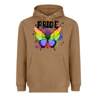 Toasted Coconut rainbow butterfly pride lgbtq Heavyweight Hoodie - MaliasSmallBusiness