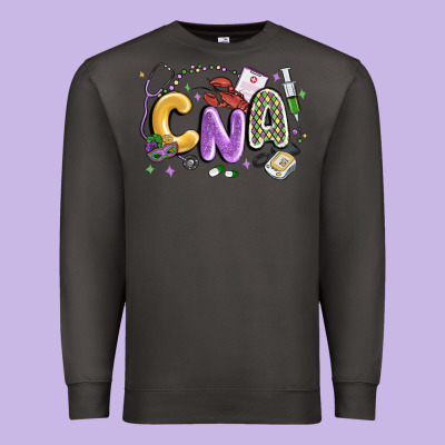 Cna Mardi Gras Premium Sweatshirt Designed By Maliassmallbusiness