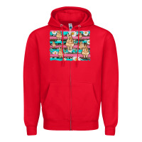 Red easter bunny with daisy and turquoise cowhide leopard  background Zipper Hoodie - Artiststas