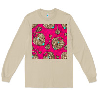 Mushroom valentines day lock and key seamless pattern Long Sleeve Tee - BundleAndBundleShop
