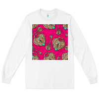 White valentines day lock and key seamless pattern Long Sleeve Tee - BundleAndBundleShop