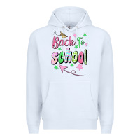 White Back To School Premium Hoodie - BundleAndBundleShop