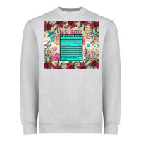 Heather Grey nurse nutrition facts Heavyweight Sweatshirt - Zillion Design Studio