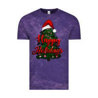 Cloud Purple happy holidays christmas tree Vintage Tee - RanaPortraitStore