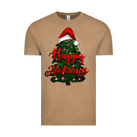 Vintage Coffee happy holidays christmas tree Vintage Tee - RanaPortraitStore
